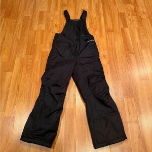 Kids Black Insulated Overalls